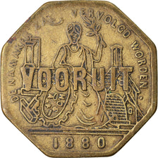 Coin, Belgium, Vooruit, 1 Broodkaart, 1880, VF(30-35), Brass