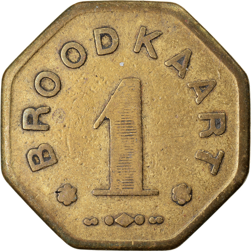 Coin, Belgium, Vooruit, 1 Broodkaart, 1880, VF(30-35), Brass