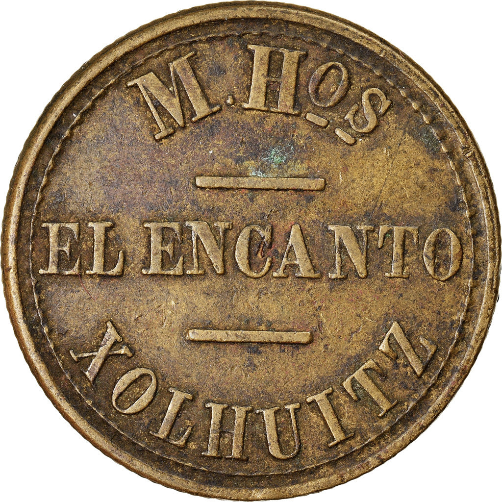 Moneda, Guatemala, Mendez Hermanos, El Encanto, Xolhuitz, 1 Réal, MBC, Latón