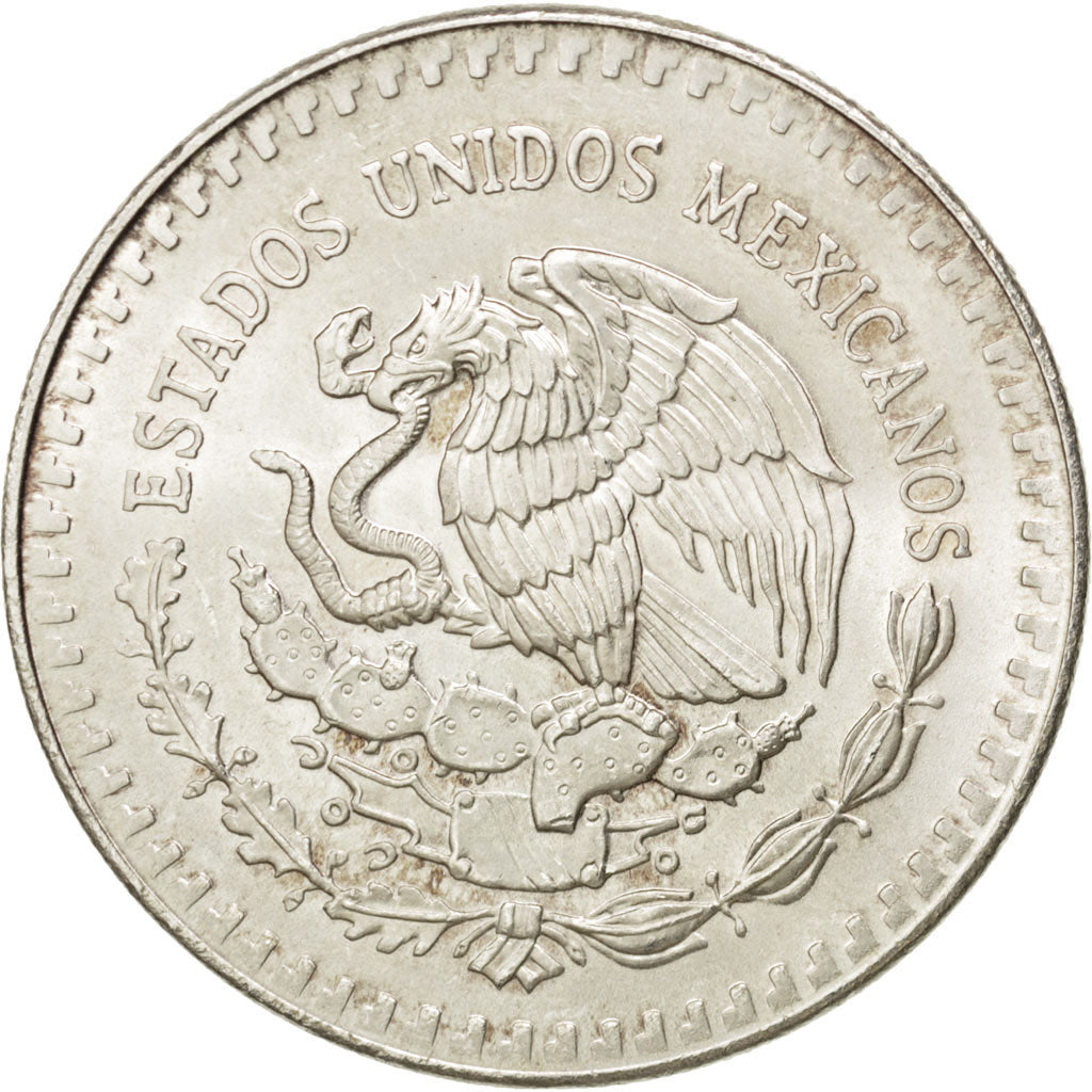 MEXICO, Onza, Troy Ounce of Silver, 1991, Mexico City, KM #494.3, MS(63),...