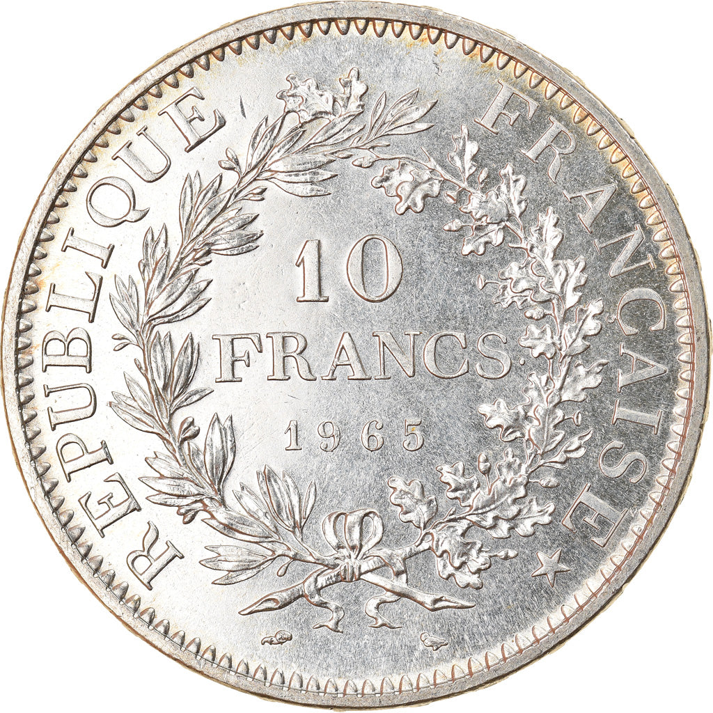 Coin, France, Hercule, 10 Francs, 1965, Paris, MS(64), Silver, KM:932