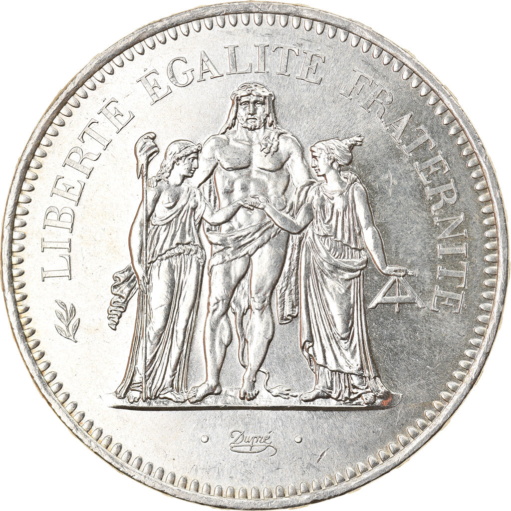 Coin, France, Hercule, 50 Francs, 1977, Paris, MS(64), Silver, KM:941.1