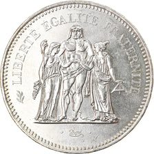 Coin, France, Hercule, 50 Francs, 1977, Paris, MS(64), Silver, KM:941.1