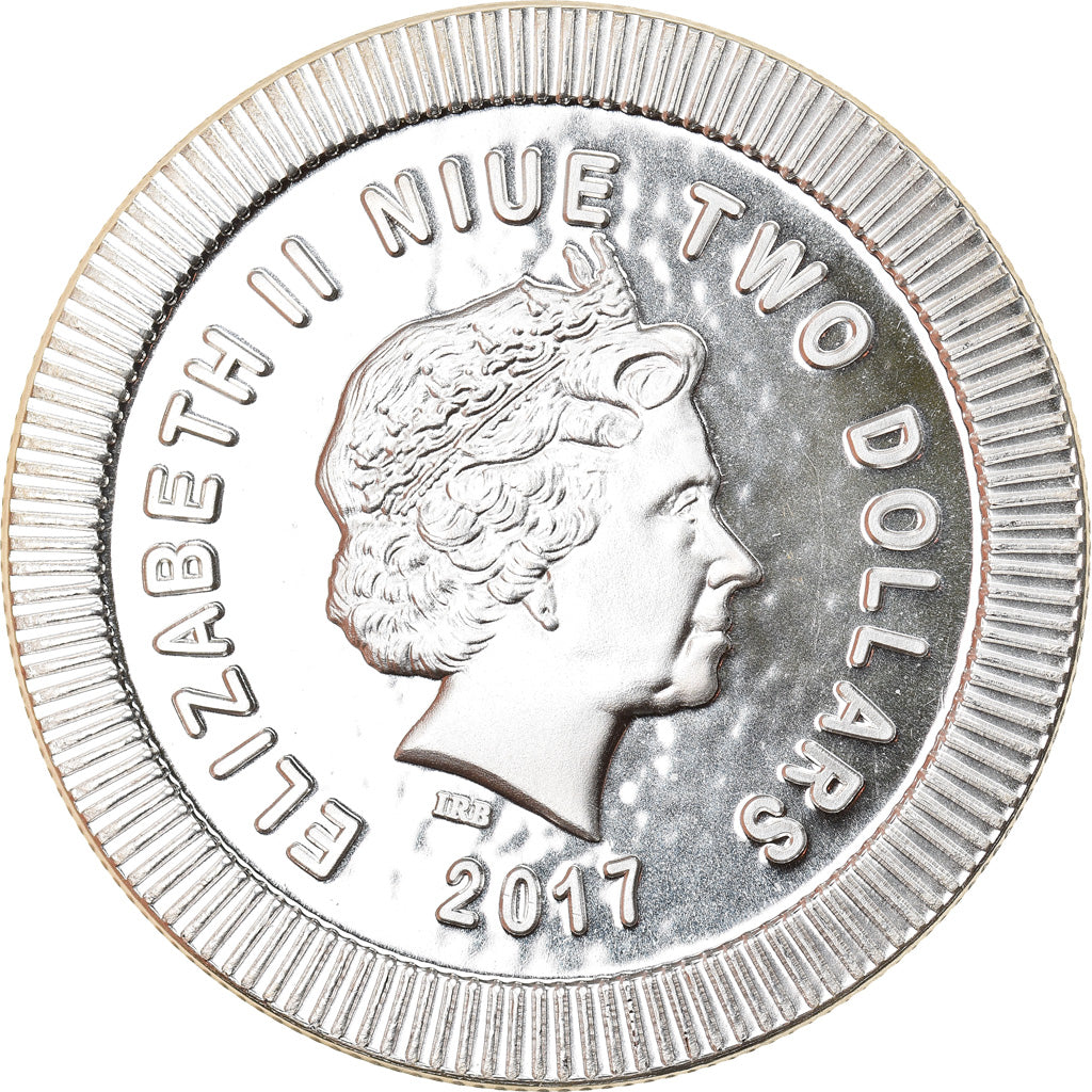 Coin, Niue, Athena Owl, 2 Dollars, 2017, 1 Oz, MS(65-70), Silver