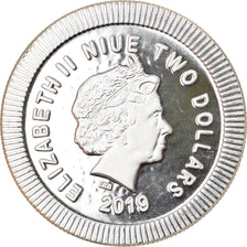 Coin, Niue, Athena Owl, 2 Dollars, 2019, 1 Oz, MS(65-70), Silver