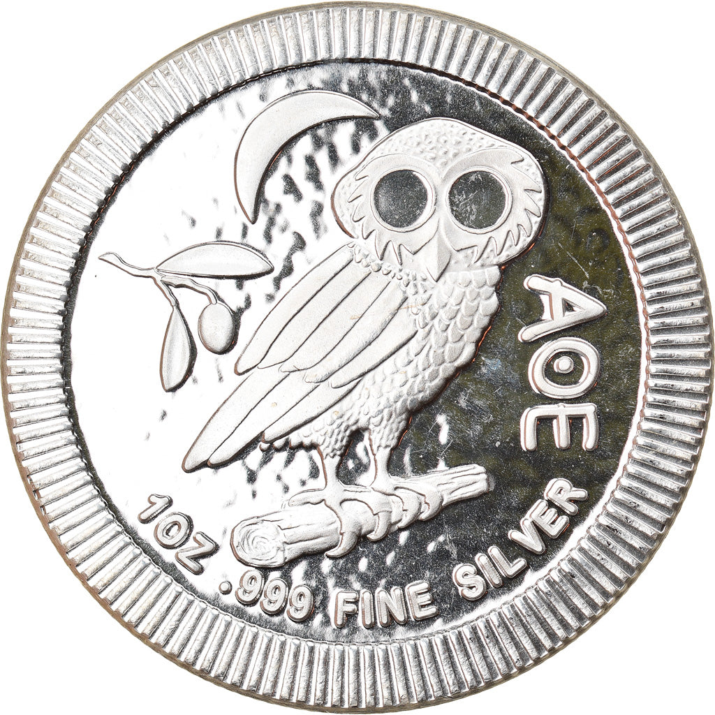 Coin, Niue, Athena Owl, 2 Dollars, 2019, 1 Oz, MS(65-70), Silver