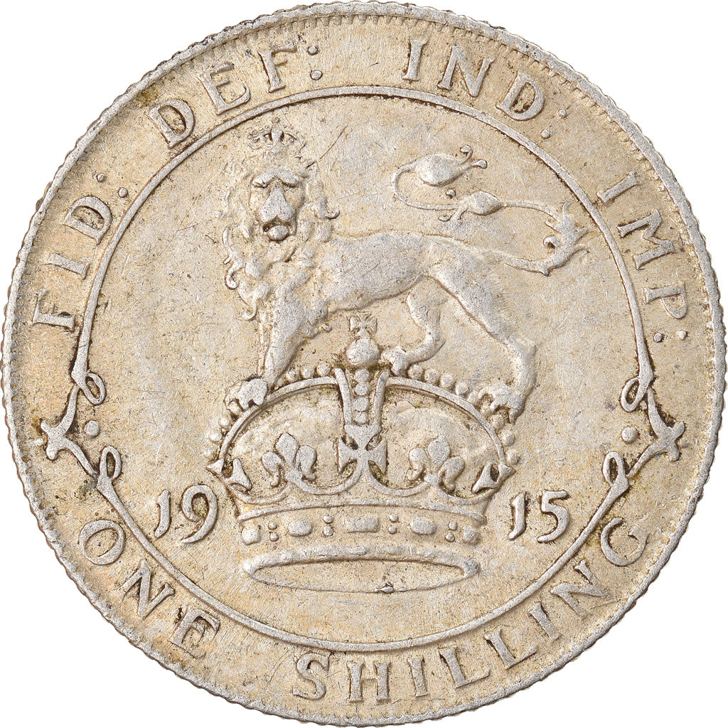 Moneta, Gran Bretagna, George V, Shilling, 1915, BB, Argento, KM:816
