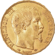 Munten, Frankrijk, Napoleon III, 20 Francs, 1856, Paris, PR, Goud, KM:781.1