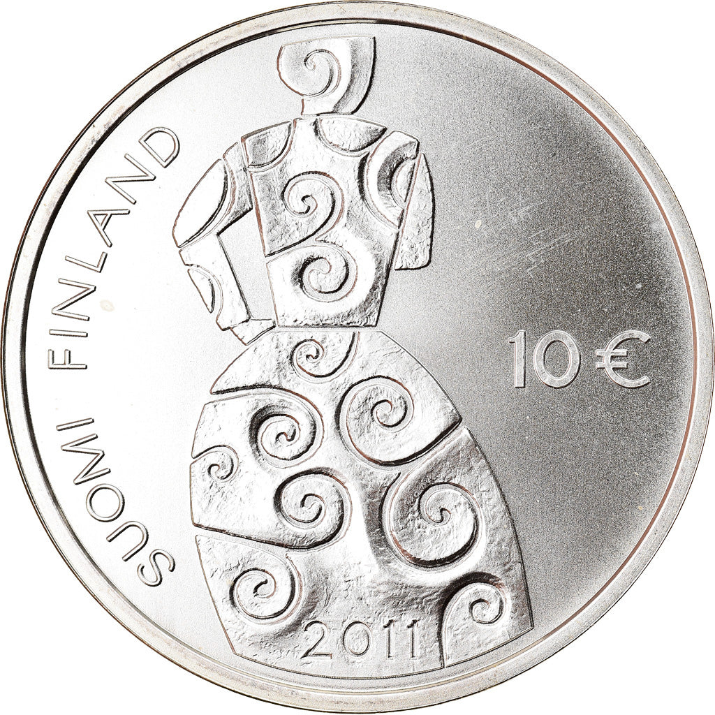 Finland, 10 Euro, Hella Wuolijok, 2011, Vantaa, MS(65-70), Silver, KM:165