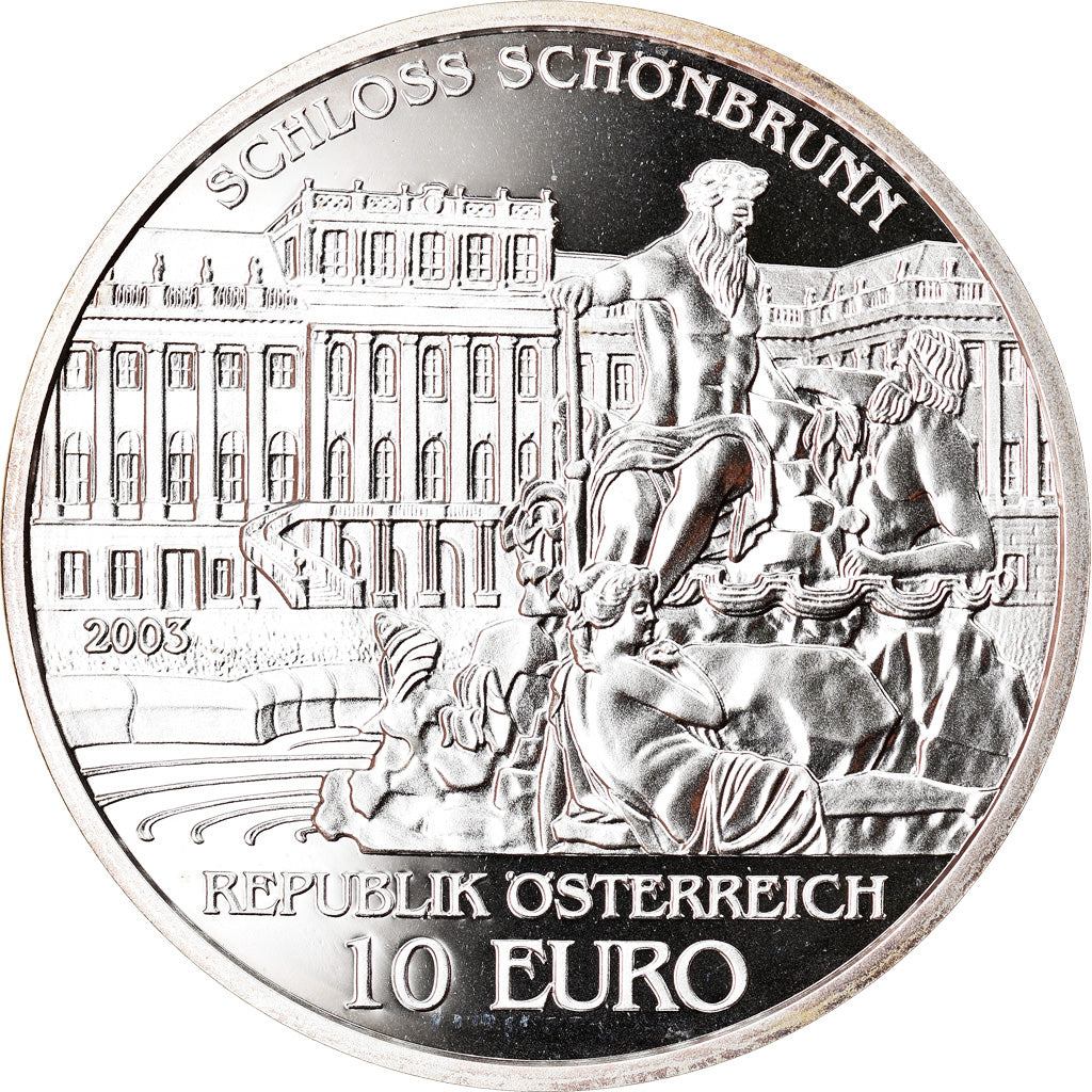 Austria, 10 Euro, Schönbrunn Palace, 2003, Vienna, MS(65-70), Silver, KM:3106