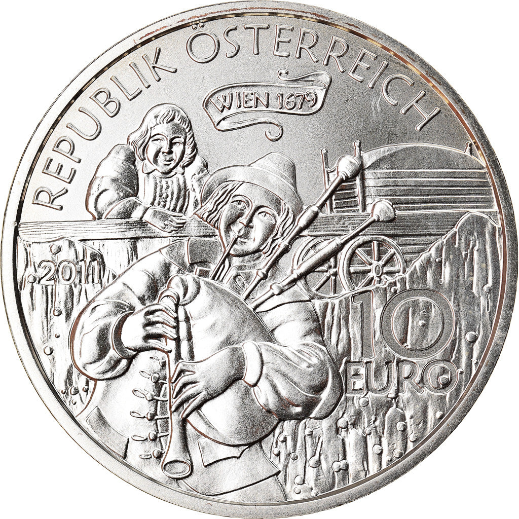 Autriche, 10 Euro, Der liebe Augustin, 2011, Vienna, FDC, Argent, KM:3198