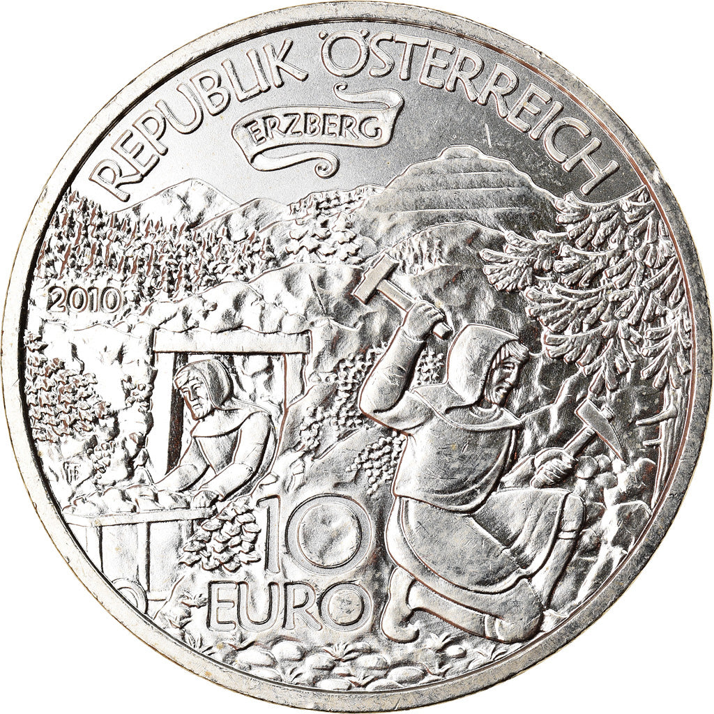 Austria, 10 Euro, Erzberg In Styria, 2010, Vienna, MS(63), Silver, KM:3185