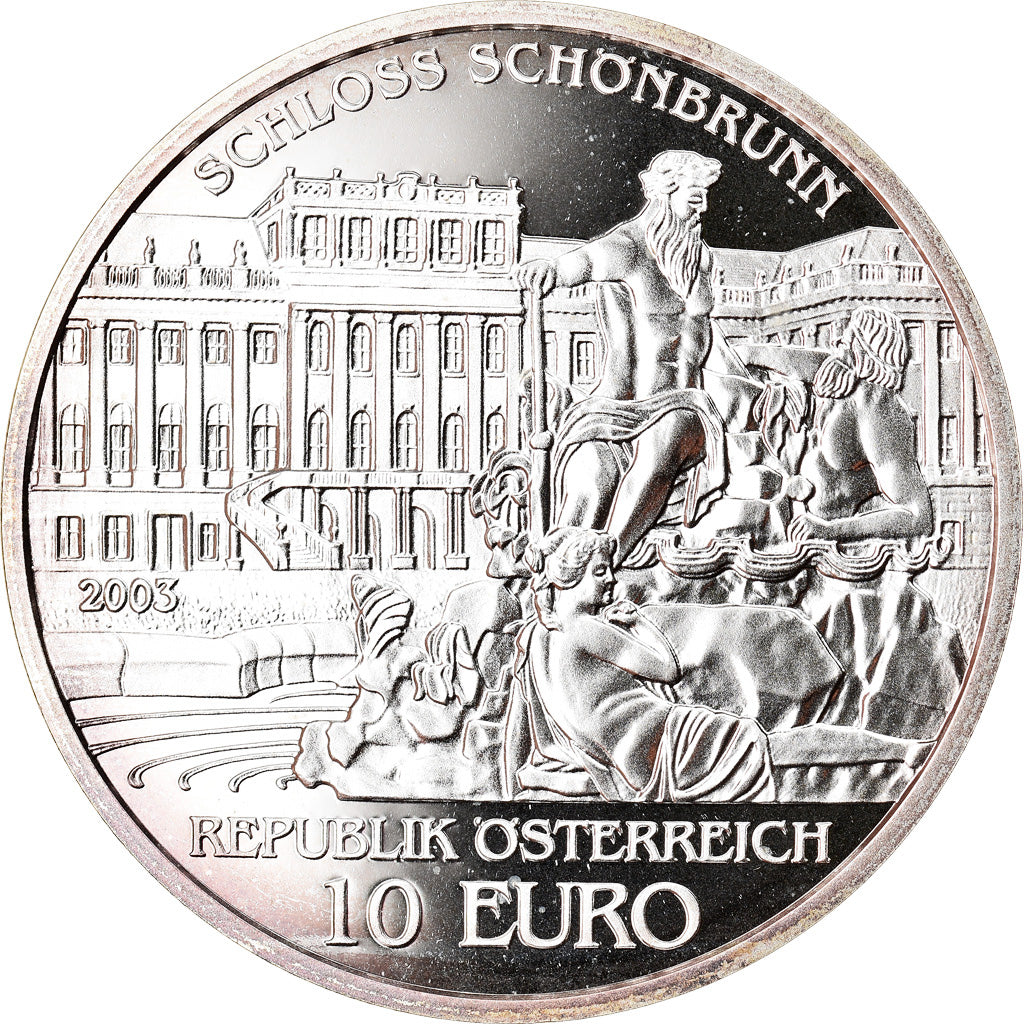 Austria, 10 Euro, Schönbrunn Palace, 2003, Vienna, MS(65-70), Silver, KM:3106