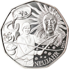 Austria, 5 Euro, New Year, 2014, Vienna, FDC, Argento