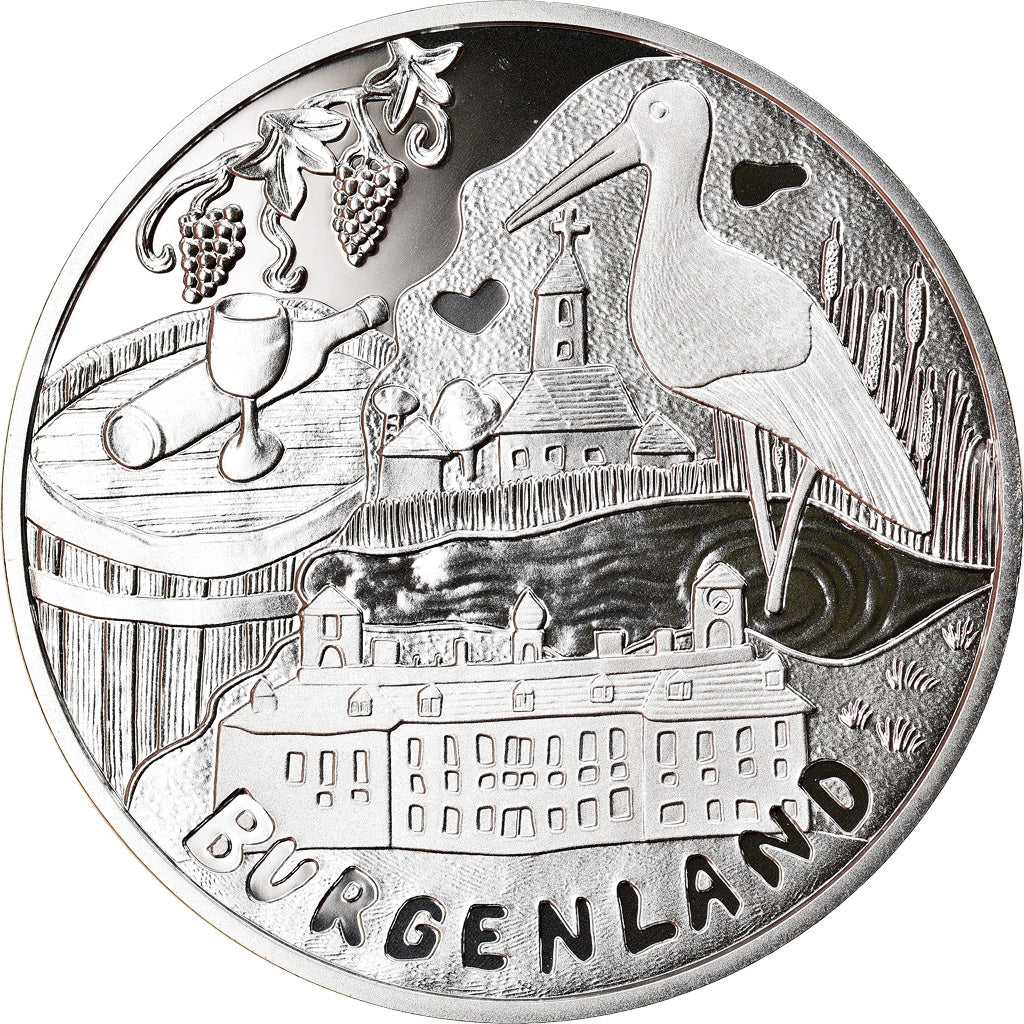 Austria, 10 Euro, Burgenland, 2015, Vienna, MS(65-70), Silver