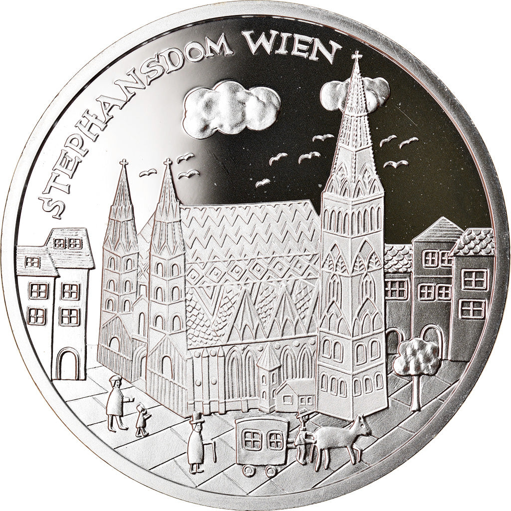 Austria, 10 Euro, Stephansdom Wien, 2015, Vienna, MS(65-70), Silver