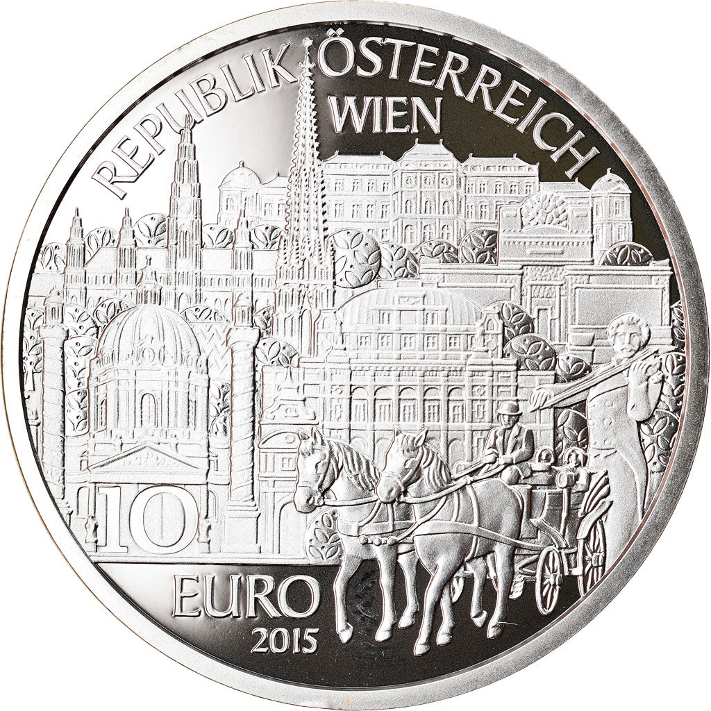 Austria, 10 Euro, Stephansdom Wien, 2015, Vienna, MS(65-70), Silver