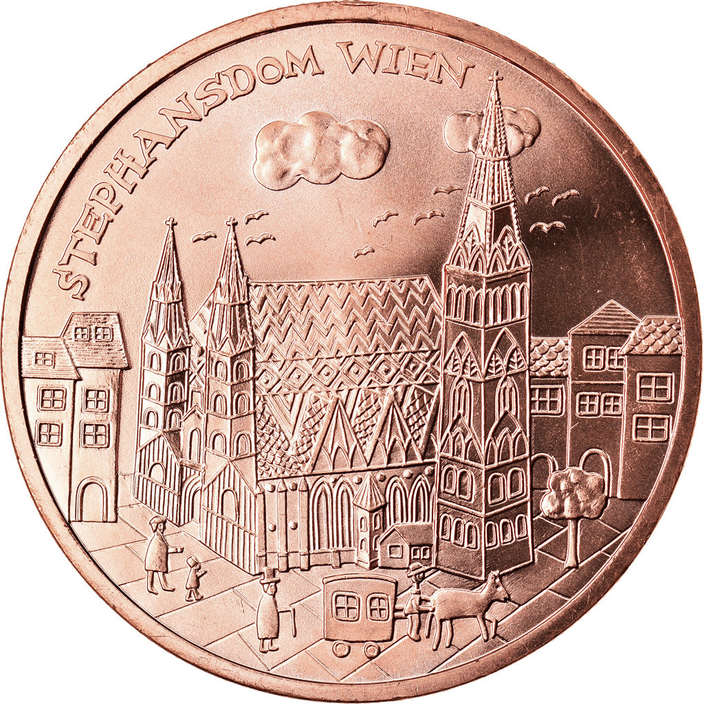 Austria, 10 Euro, Stephansdom Wien, 2015, Vienna, MS(65-70), Copper
