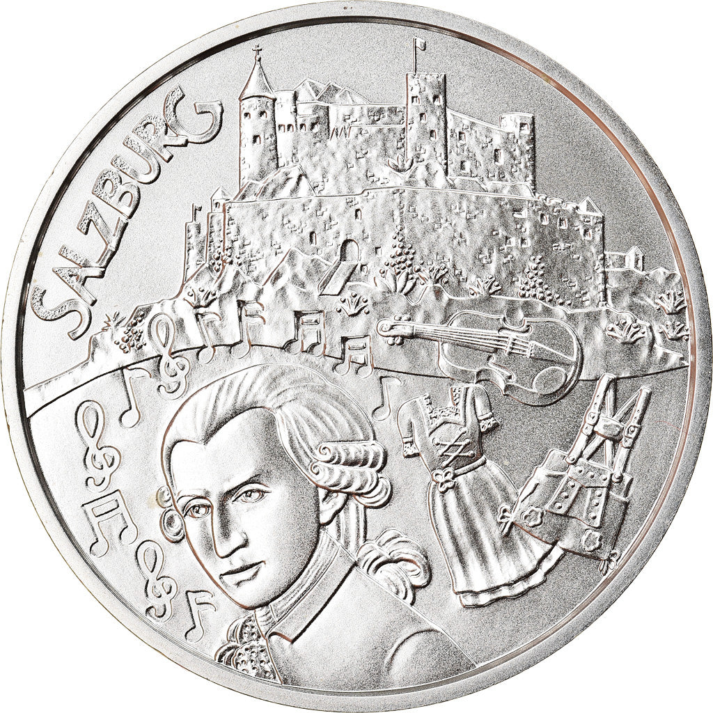 Austria, 10 Euro, Salzburg, 2014, Vienna, MS(65-70), Silver