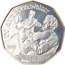 Austria, 5 Euro, 150 years danube waltz, 2017, Vienna, MS(65-70), Silver