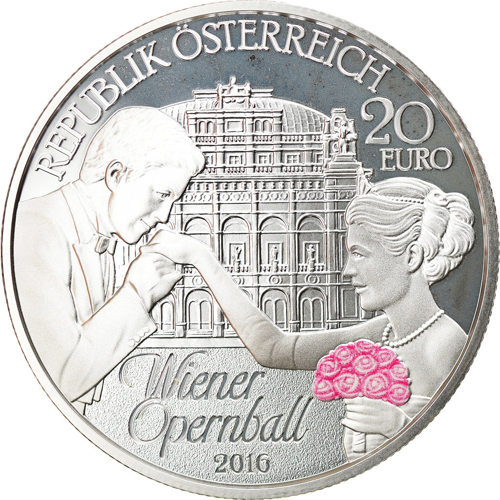 Austria, 20 Euro, Vienna Opera Ball, 2016, Vienna, MS(65-70), Silver