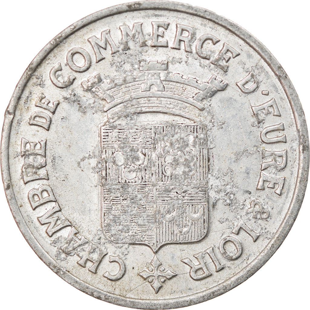 Coin, France, Chambre de Commerce d'Eure-et-Loire, 25 Centimes, 1922, EF(40-45)
