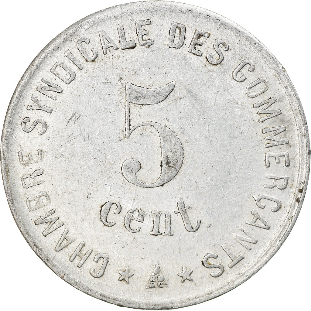 Moneta, Francia, Chambre Syndicale des Commerçants, Perpignan, 5 Centimes