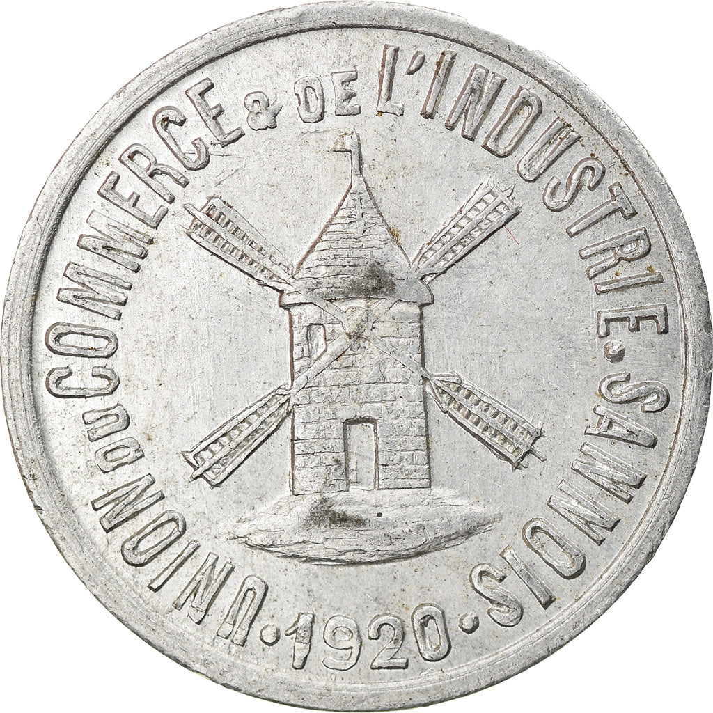 Coin, France, Union du Commerce & de l'Industrie, Sannois, 5 Centimes, 1920