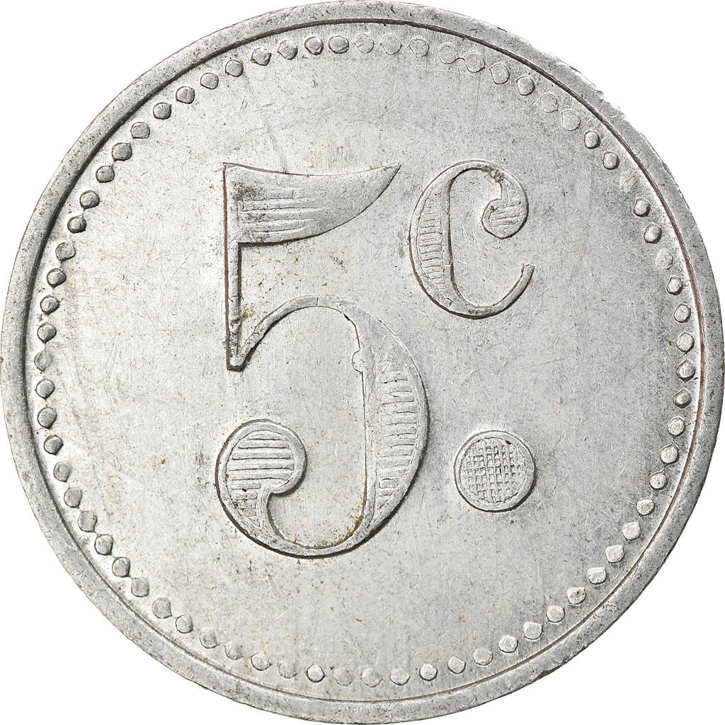 Coin, France, Union du Commerce & de l'Industrie, Sannois, 5 Centimes, 1920