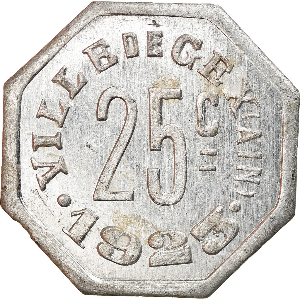 Coin, France, Ville de Gex, Gex, 25 Centimes, 1923, MS(60-62), Aluminium