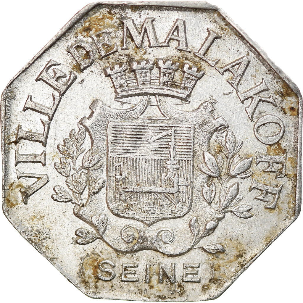 Munten, Frankrijk, Ville de Malakoff, Malakoff, 10 Centimes, ZF+, Aluminium