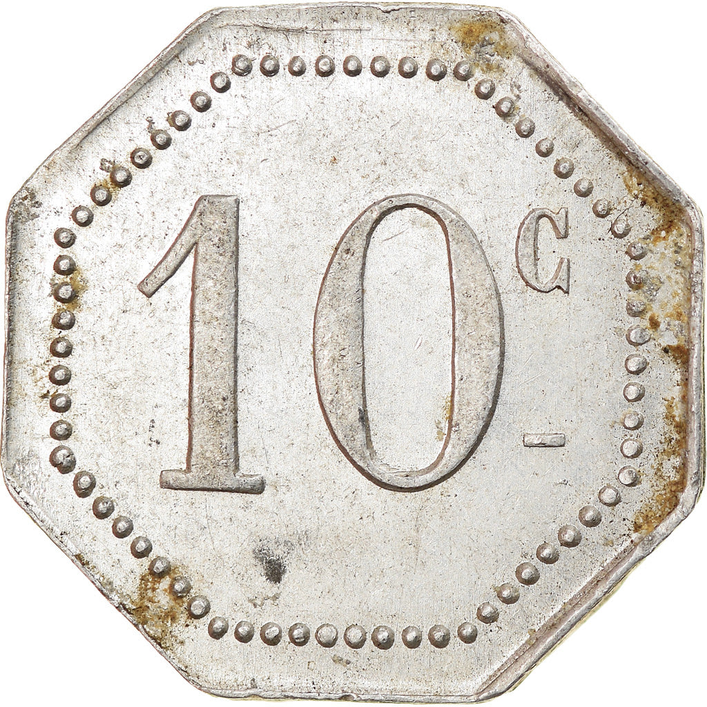 Munten, Frankrijk, Ville de Malakoff, Malakoff, 10 Centimes, ZF+, Aluminium