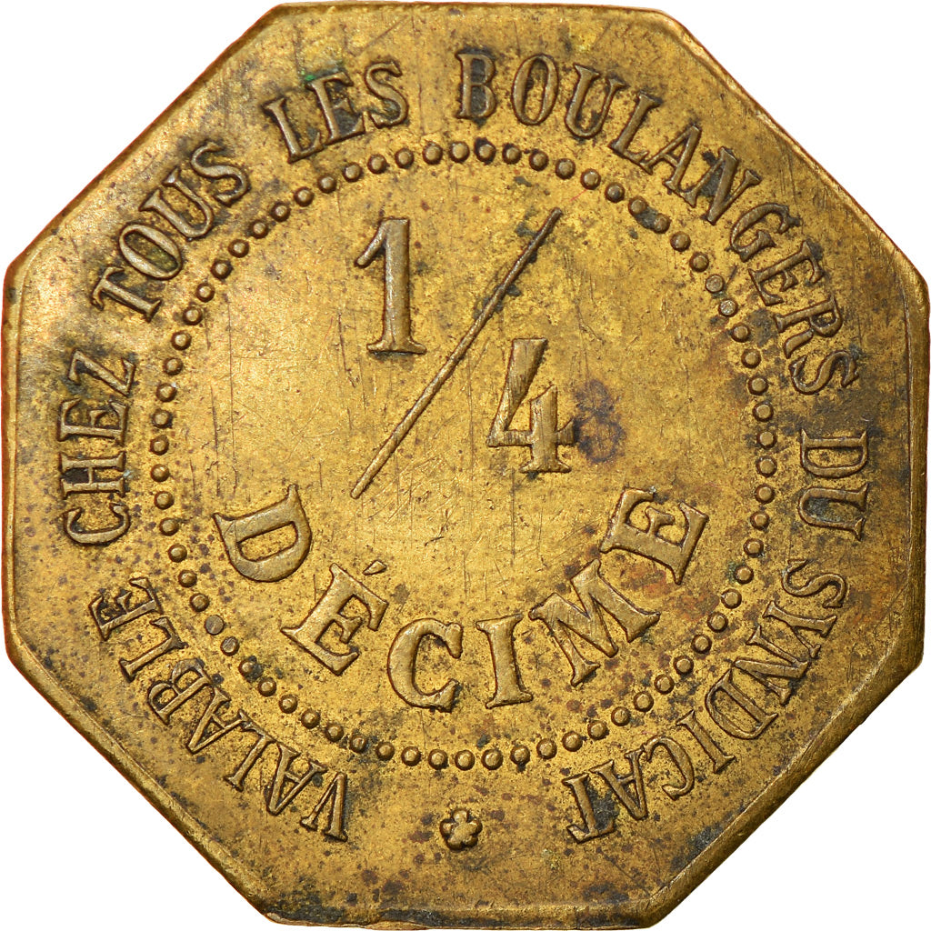 Münze, Frankreich, Chambre Syndicale des Patrons Boulangers, Nantes, 1/4
