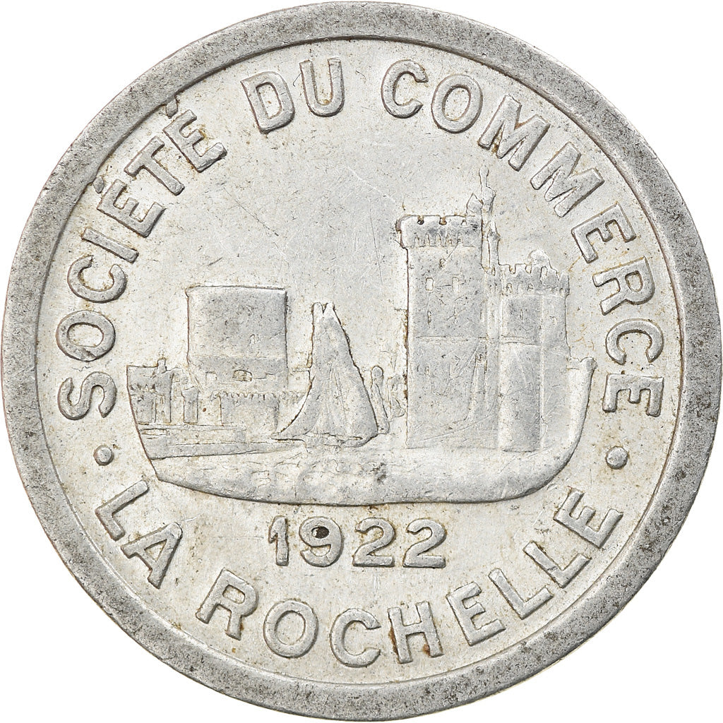 Coin, France, Société du Commerce, La Rochelle, 10 Centimes, 1922, EF(40-45)