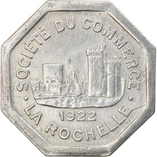 Moneta, Francia, Société du Commerce, La Rochelle, 25 Centimes, 1922, BB+