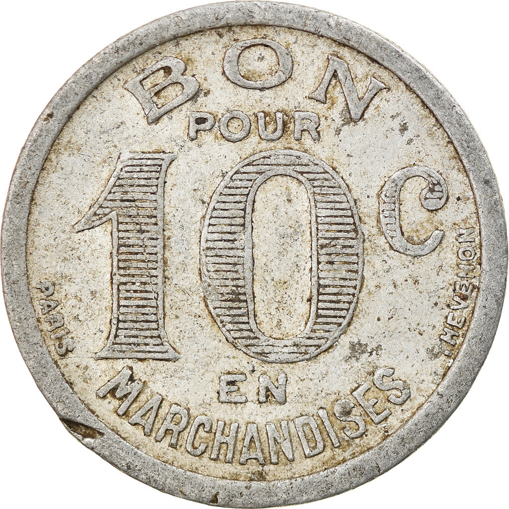 Münze, Frankreich, Epicerie DALIDET, Cognac, 10 Centimes, 1922, SS, Aluminium