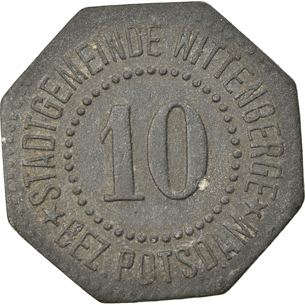 Coin, Germany, Stadt Gemeinde Wittenberge, Wittenberge, 10 Pfennig, 1917