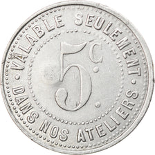 Coin, France, Société Parisienne de Confection, Paris, 5 Centimes, AU(50-53)
