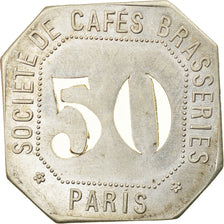 Coin, France, Société de Cafés Brasseries, Paris, 50 Centimes, MS(60-62)
