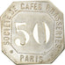 Coin, France, Société de Cafés Brasseries, Paris, 50 Centimes, MS(60-62)