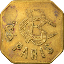 Coin, France, Société de Cafés Brasseries, Paris, 75 Centimes, EF(40-45)