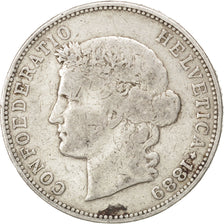 Coin, Switzerland, 5 Francs, 1889, Bern, VF(30-35), Silver, KM:34
