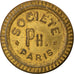 Francia, 20 Centimes, Token "à consommer", Paris, Société Ph., SPL-, Ottone