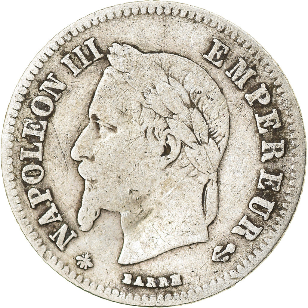 Münze, Frankreich, Napoleon III, 20 Centimes, 1864, Paris, S, Silber, KM:805.1