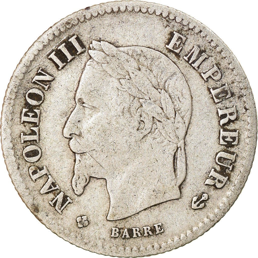 Monnaie, France, Napoleon III, 20 Centimes, 1867, Strasbourg, TB, Argent