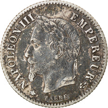 Moneta, Francia, Napoleon III, 20 Centimes, 1867, Paris, MB+, Argento, KM:808.1