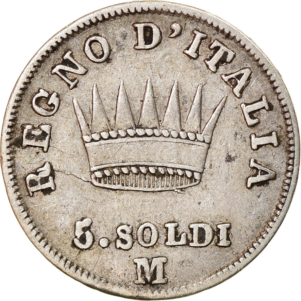 Coin, ITALIAN STATES, KINGDOM OF NAPOLEON, Napoleon I, 5 Soldi, 1811, Milan