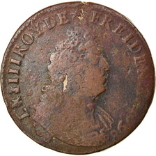 Moneda, Francia, Louis XIV, Liard de France, 1698, Paris, BC+, Cobre, C2G:208