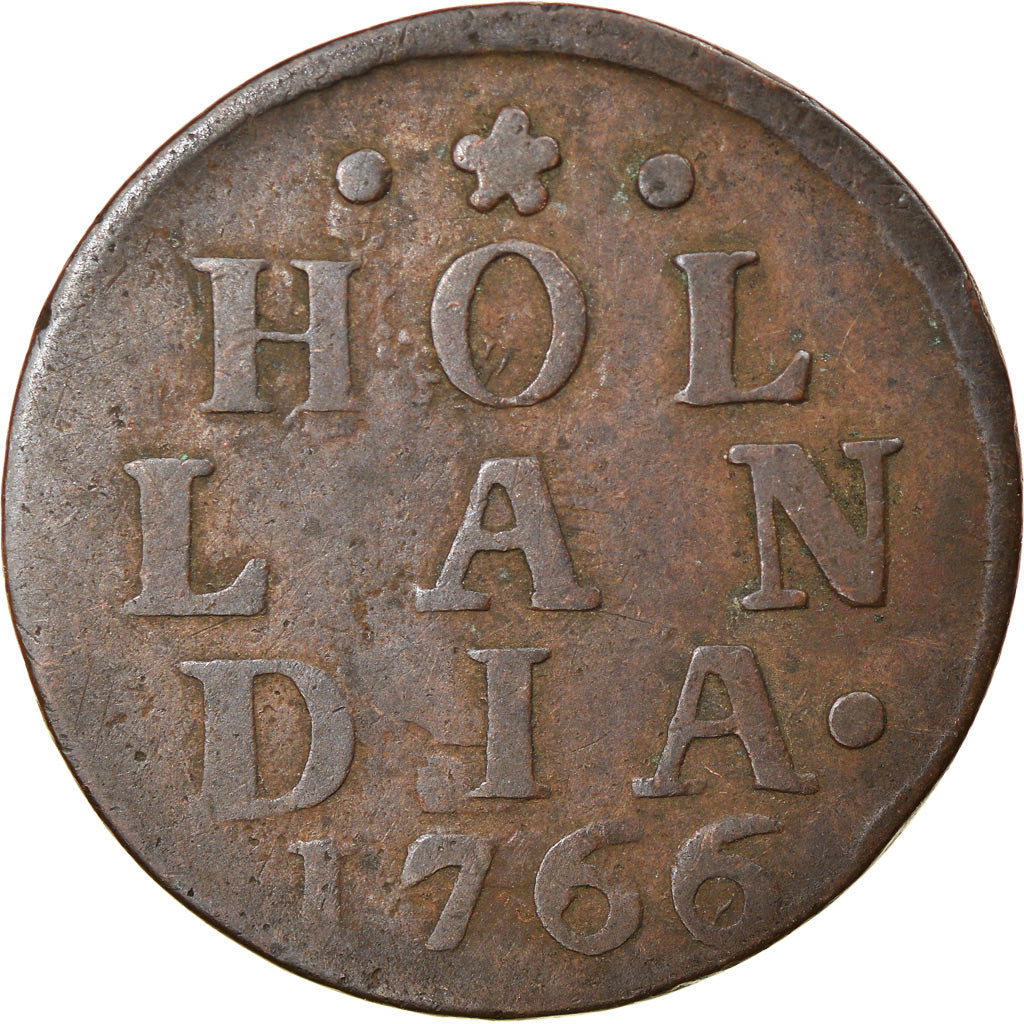 Monnaie, Pays-Bas, HOLLAND, Duit, 1766, TB, Cuivre, KM:80