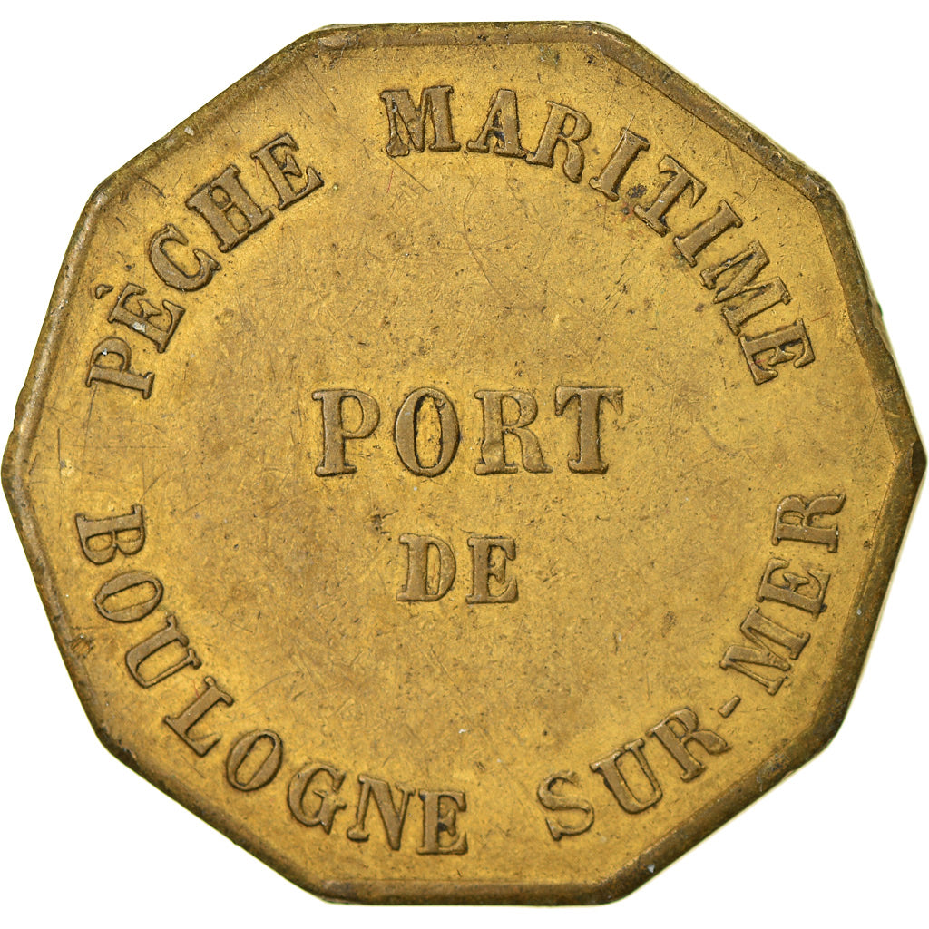 France, Jeton, Boulogne-sur-mer, Pêche Maritime, Transport du Poisson, 1847